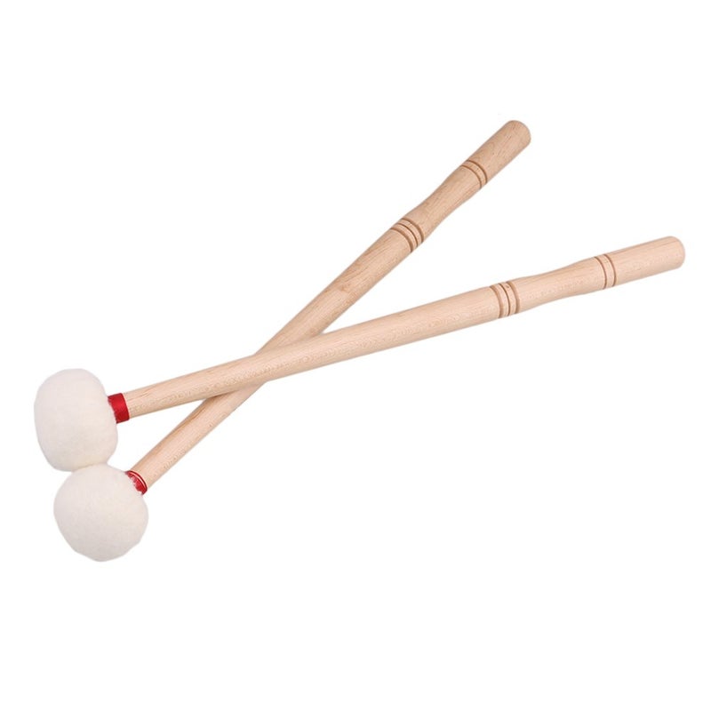 Lovermusic Length 33.5cm Timpani Stick Felt Mallet with Wood Handle Drum Accessories Pack of 2 - Image 4